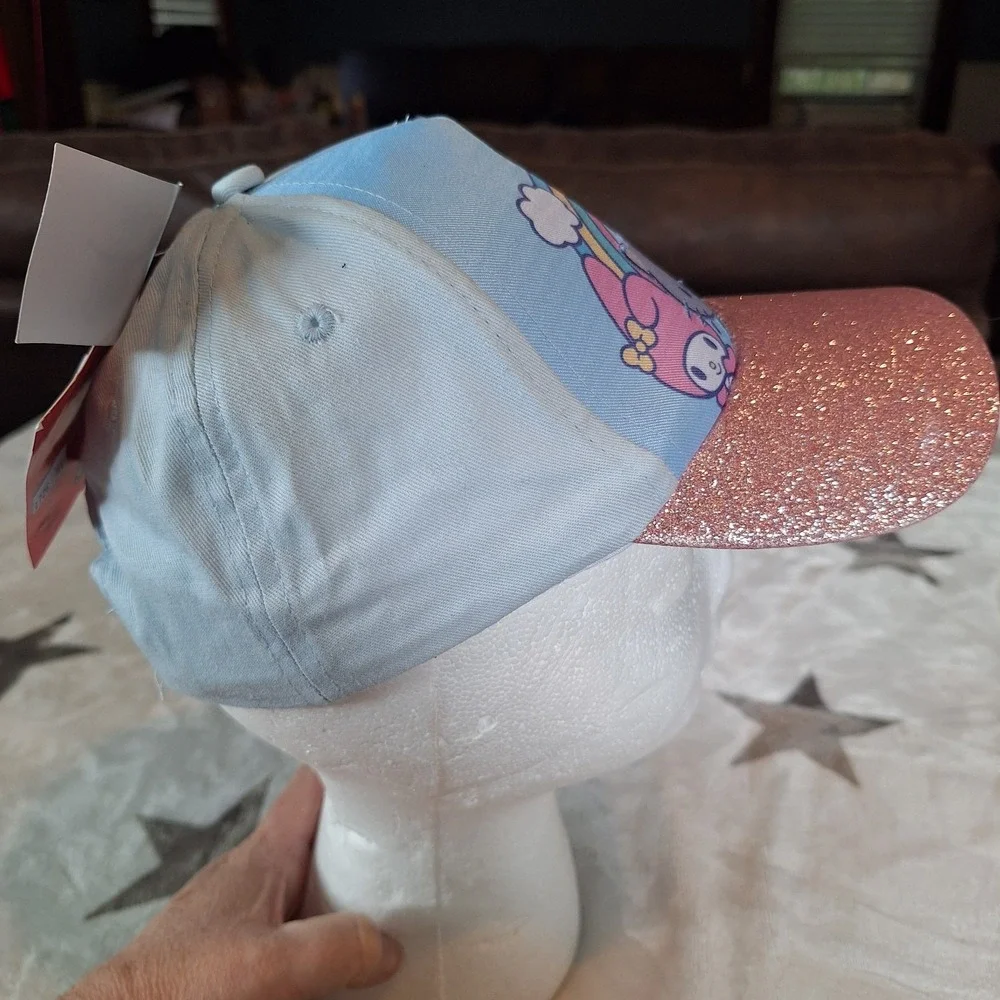 2025 Hello Kitty & Friends Rainbow Glitter Brim SnapBack Hat Kuromi My Melody